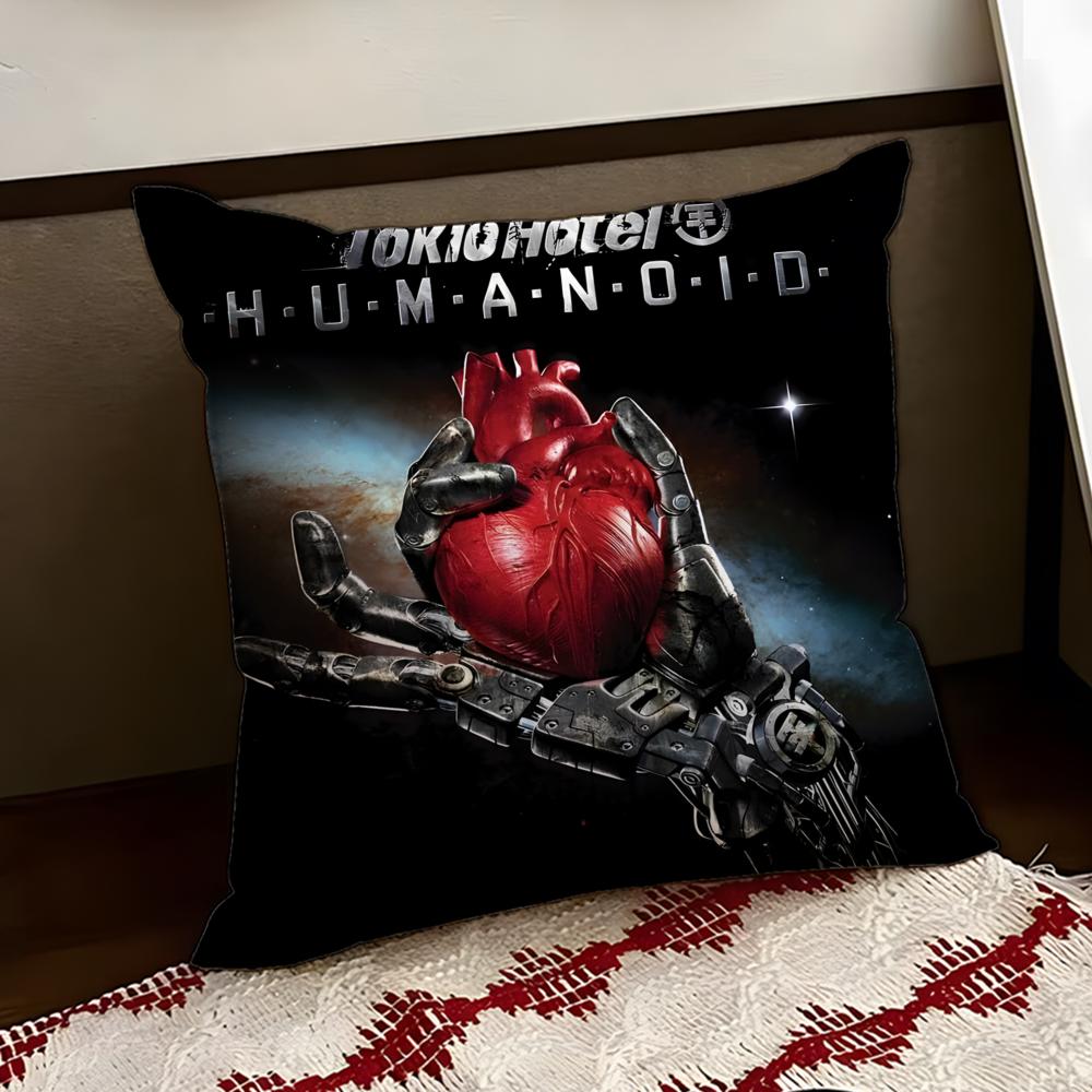 Band TTokio HHotel Cushion Cover Reversible Soft Durable Pillow Cover Home  Car MultiScene Use for Daily Comfort