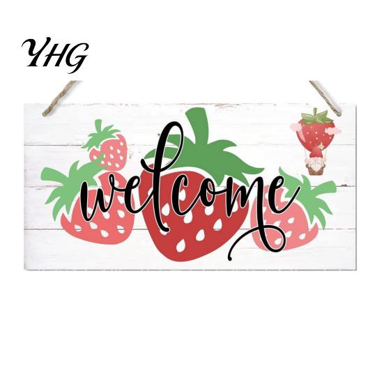 Tropical Beach House Ornament Summer Wood Sign for Front Door, Hanging Welcome Refreshing Entryway Sign, Rustic Wooden Door Hanger Home Porch