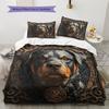 Rottweiler Pattern Bedding Home Decoration Birthday Gift (1 * duvet cover + 2 * pillowcase, without core)