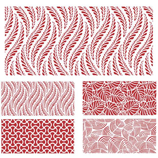 Cake Stencil Leaves Design Non-stick Hollow-carved Flexible Tough Plastic Anti Corrosion Cake Templates Baking Accessories