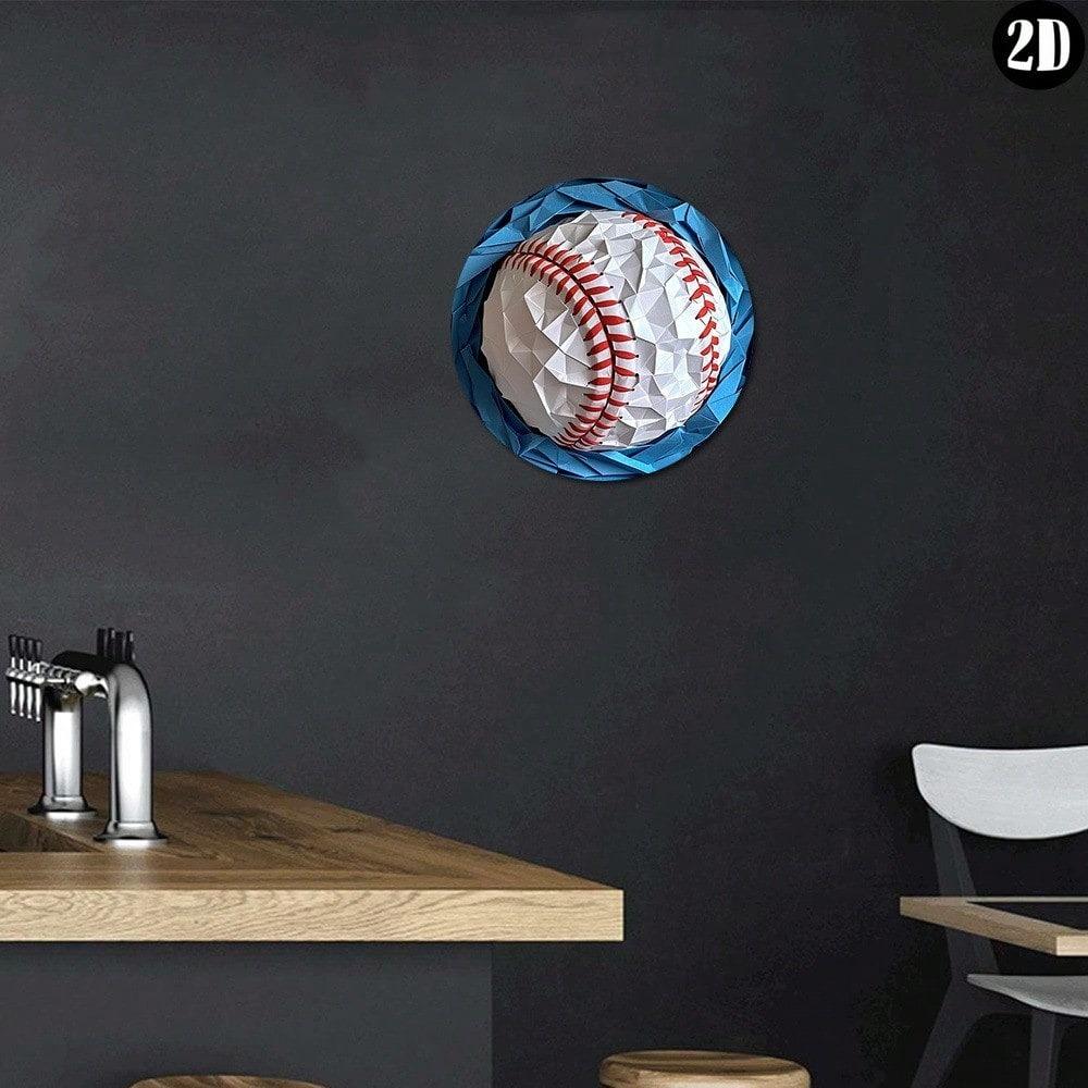 Baseball Metallschild 8x8 Zoll Sportfan Geschenk Heim Büro Dekor