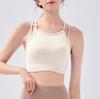 Brassière de sport à bretelles spaghetti transfrontalière: Gilet de course antichoc et respirant