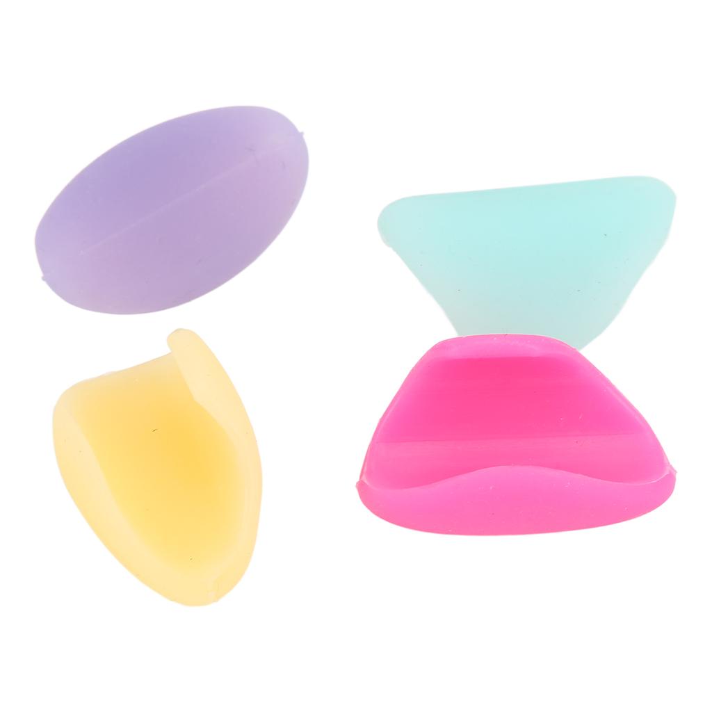 4Pcs Flute Thumb Rest Cushion Colourful Silicone Finger Cover Flutes Parts for Wind Instrument