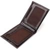 Small Men's Wallet Made of Genuine Textured Leather CANPELLINI Purse 21522 Brown