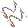 2Pcs Bird Rope Perches Brightly Colored Handmade Chew Toy Parrot Swings Spiral Stand80CM