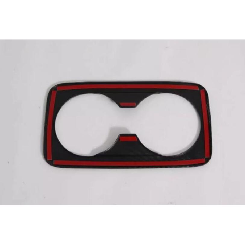Carbon Fiber Rear Water Cup Holder Frame Cover Trim For - Kia Forte K3