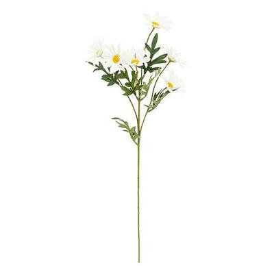 Artificial Plant Daisy, 60 Cm High, Made Of White Plastic