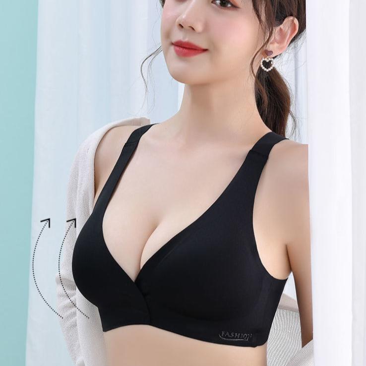 Biustonosz zapinany z przodu Biustonosz damski Bezszwowy Biustonosz damski Zbierający Cienki Biustonosz zapobiegający obwisaniu Lateksowy Seksowny i Piękny Tył Bez Fiszbin