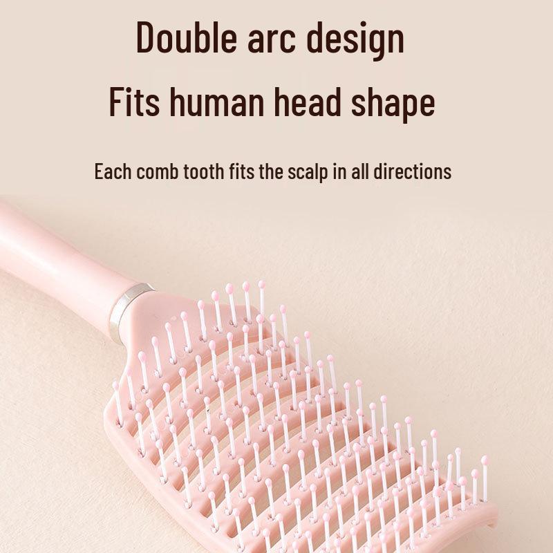 

Fluff Root Hair Comb: Volumizing Curved Massage Comb for Women s Hair Styling зелений