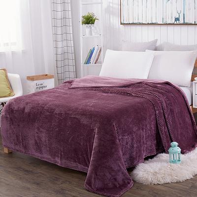 Double Layer Thick Solid Color Composite Blanket Edging Gift Blanket Flannel Blanket