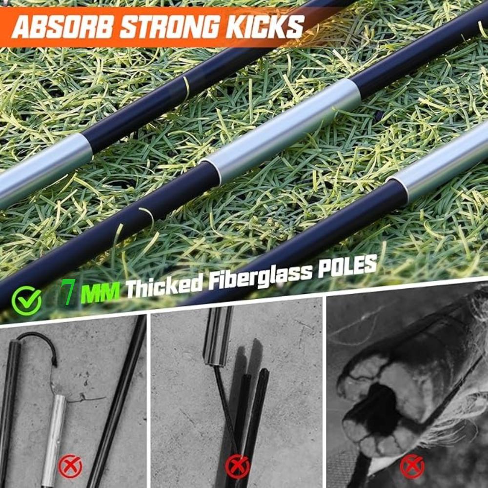 Soccer Goal – Foldable Frame Net for Kids + Youth – Indoor + Outdoor Soccer Goal with Carry Bag – Easy Setup – Multiple Sizes for Practice & Games