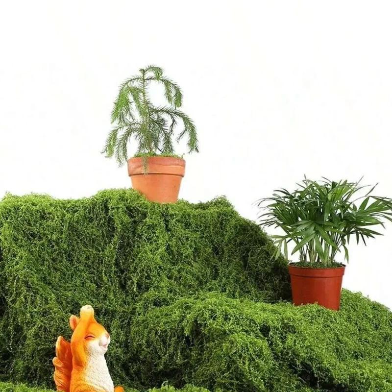 Top Quality 1*1m Fake Moss DIY Crafts Grass Artificial Moss Faux Preserved Moss Green Plants Home Room Garden Decor Landscape