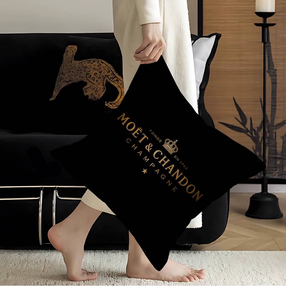 Brand M-Moet C-Chandon Pillow Anime Pillow Sofa Bed Head Pillow Cover Cushion Cover 45x45 Cm Fashion