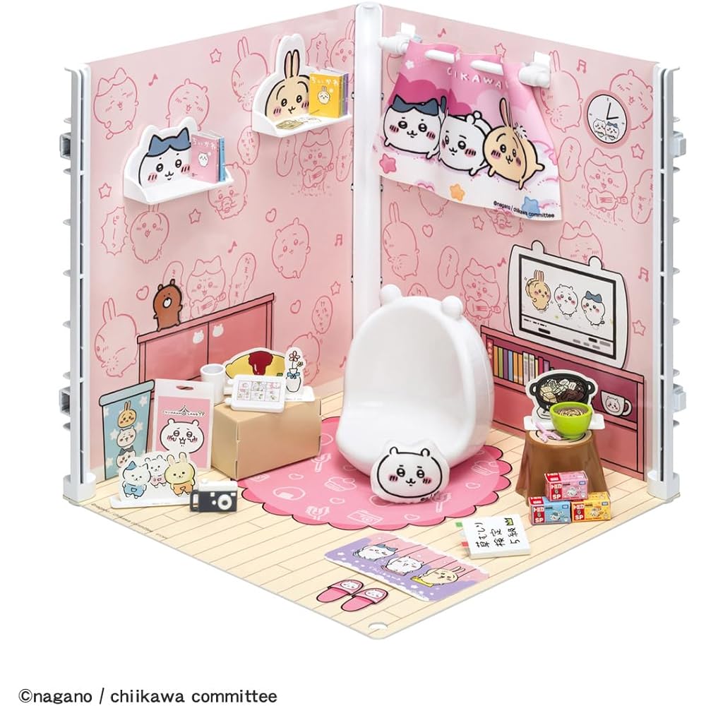 Takara Tomy Licca-chan Chii-Kawa 2-Way Room Playset Dress-Up Toy for Ages 3 and Up