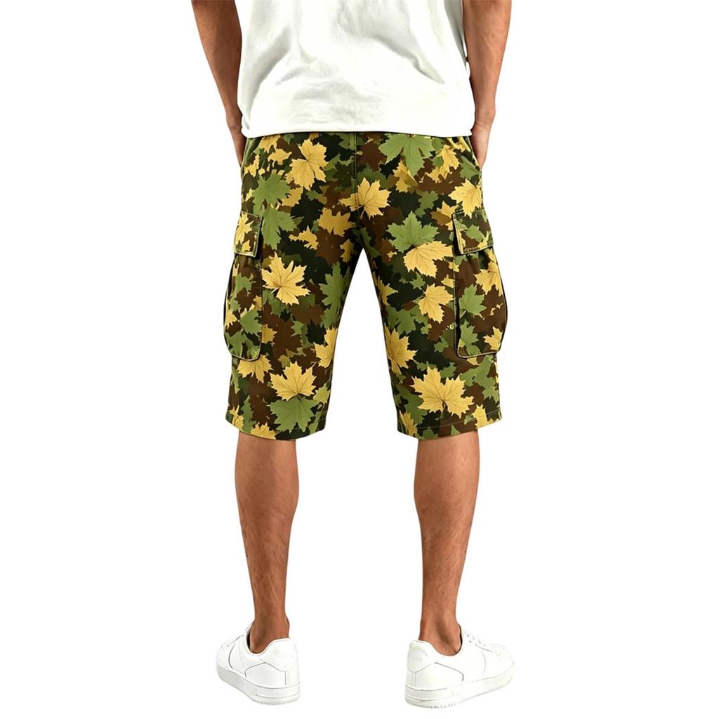 Pantaloncini Cargo Estivi da Uomo Vestibilità Larga Multitasche Leggeri Pantaloncini da Trekking per Sport all'Aperto Uso Quotidiano Casual