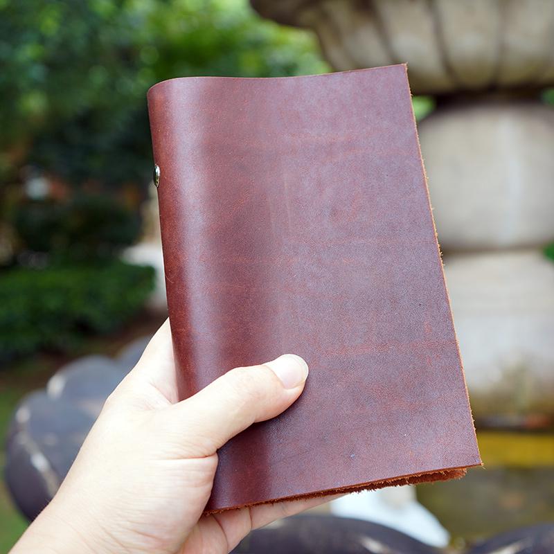 Vintage Skórzany Notes A5 z Pierścieniami na Kartki, Zamykany na Pasek