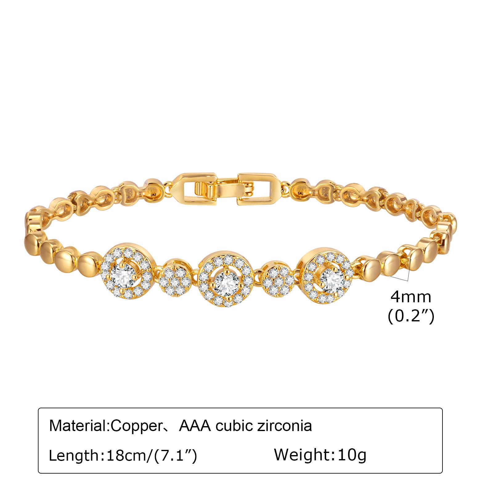Dainty CZ Stone Love Infinity Symbol Heart Charm Bracelet For Women, Metal Cubic Zirconia Chain Link Wristband Stackable Jewelry