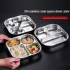 Stainless Steel Partitioned Lunch Plate