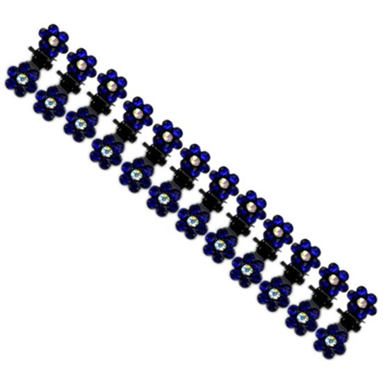 12 Pcs Bride Crystal Flower Mini Hair Claw Clamp Hair Clip Pin Hair Accessory