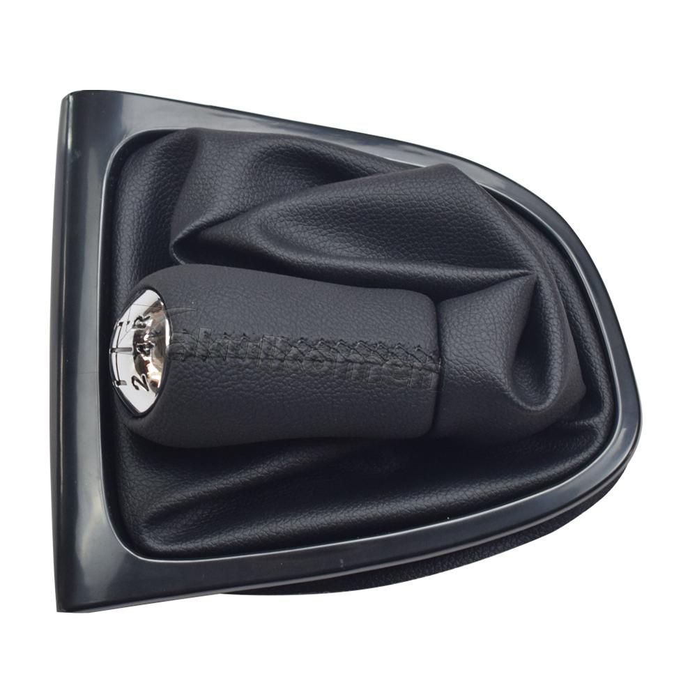 Manual Transmission 5 Speed Leather Gear Shift Knob Stick Gaiter For Renault Clio 4 IV 2012-2020 Black Boot Cover Gaitor Collar