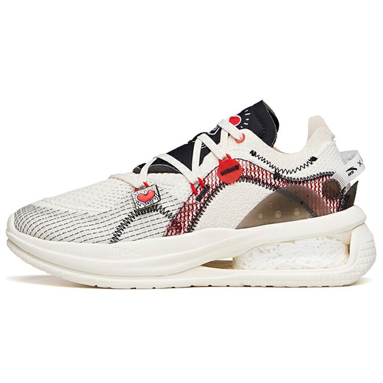 

New Keith Haring x Anta Zero Dimension Non-slip Wear-resistant Shock Absorption Low-Top Casual Shoes Women s White Red 122138811-5 39