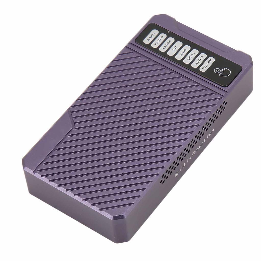 RAID Hard Drive Enclosure NVMe Dual Bay 20Gbps 4 Modes High Safety External Hard Drive Case for Computer Transmission