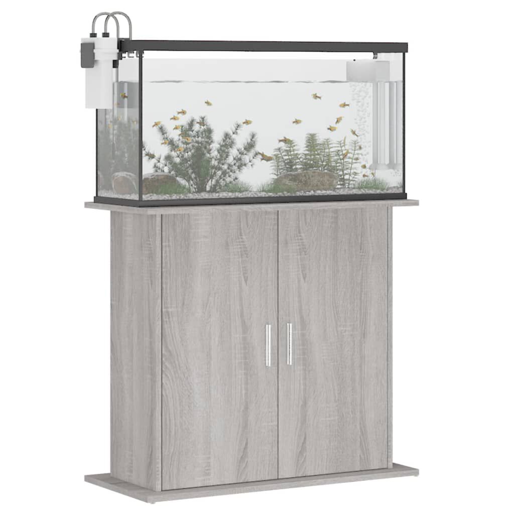 vidaXL Aquarium Stand Sonoma Gray 81x36x73 cm Engineered Wood
