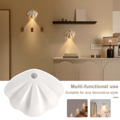 Motion Sensor Night Light Dimmable 3 Light Modes Auto On/Off Rechargeable Simple Installation Wireless Magnetic Wall Light
