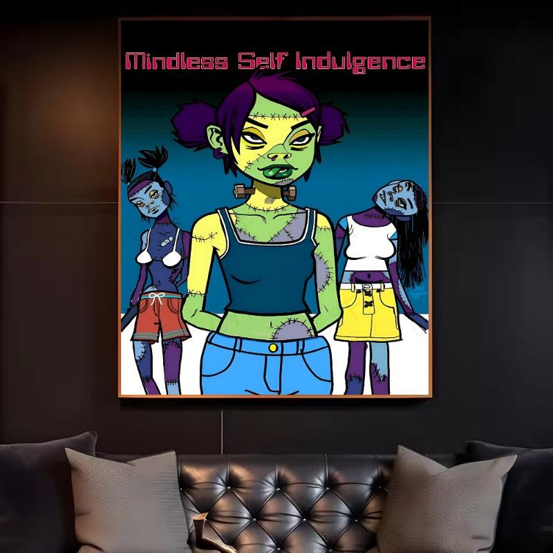 M-Mindless S-Self I-Indulgence Band Poster HD Art Sticky Wall Waterproof Home Living Room Bedroom Bar Aesthetic Decoration