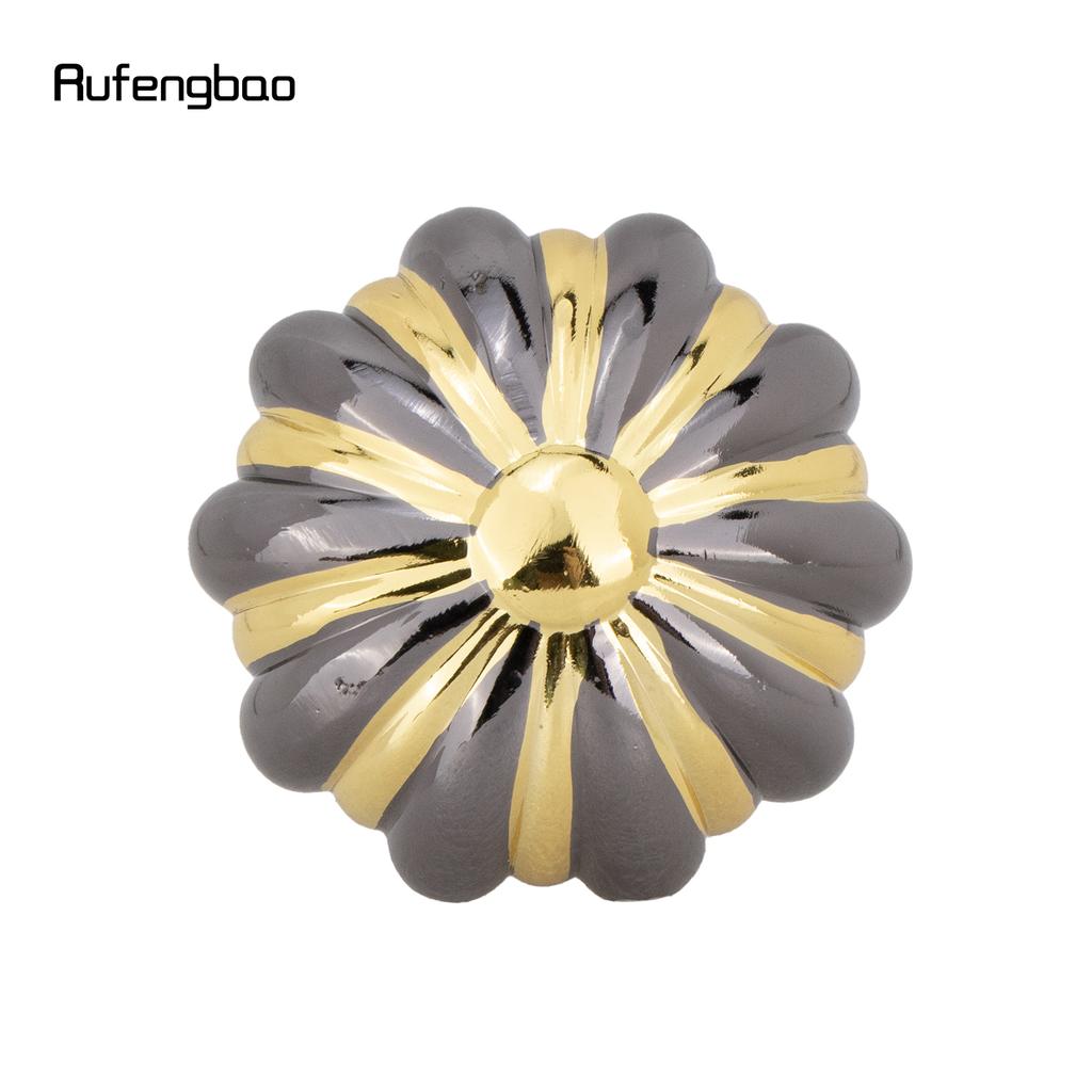 Golden Black Luxury Flower Handle Fashion Cosplay Walking Stick  Party Decorative Cane Elegant Crosier Knob Walking Stick 92cm