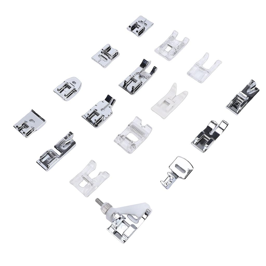 16Pcs Sewing Machine Presser Foot Set with Storage Case Replacement Parts Accessories