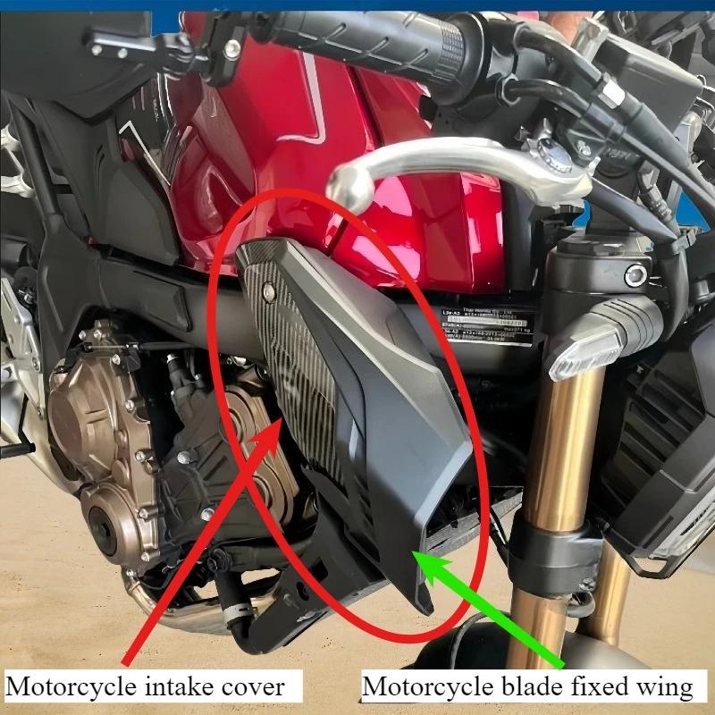 Motorcycle Air Intake Cover Wind Blade Fixed Wing Body Side Turbulence Side Guide Cover for Honda CB650R CB 650 R 2017-2025