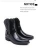 Men's Western Style Cowboy Boots - Pointed Toe, High-Top Leather Martin Boots