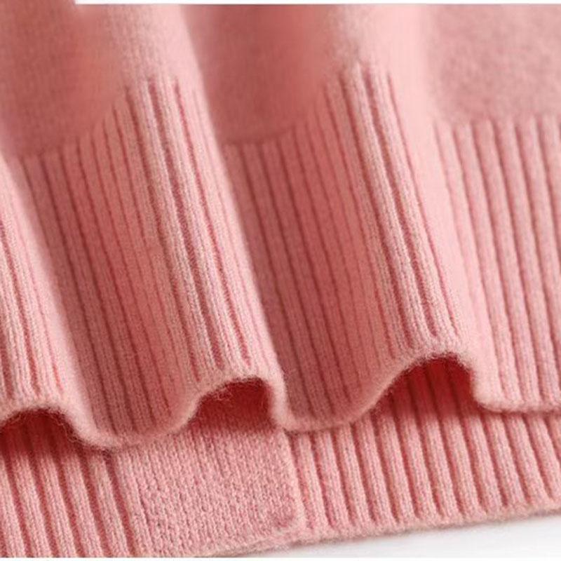 Autumn Women's Wool Cardigan Embroidered Rhinestone Round Neck Knitted Cardigan Sweater