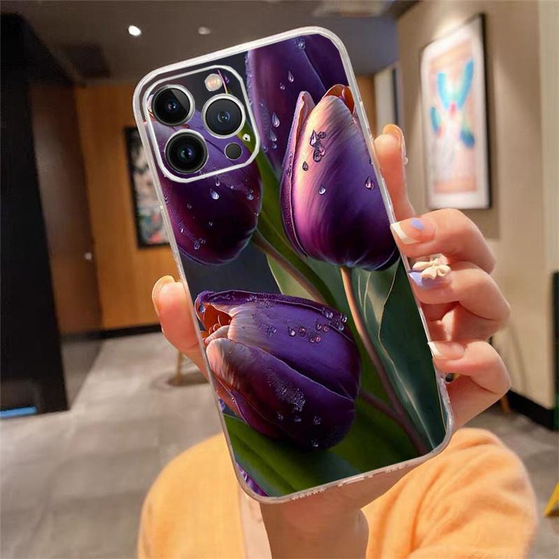Tulips Phone Case For Iphone 17 Pro Max Air 16 15 14 13 Pro Max 15 16 Pro 15Plus
