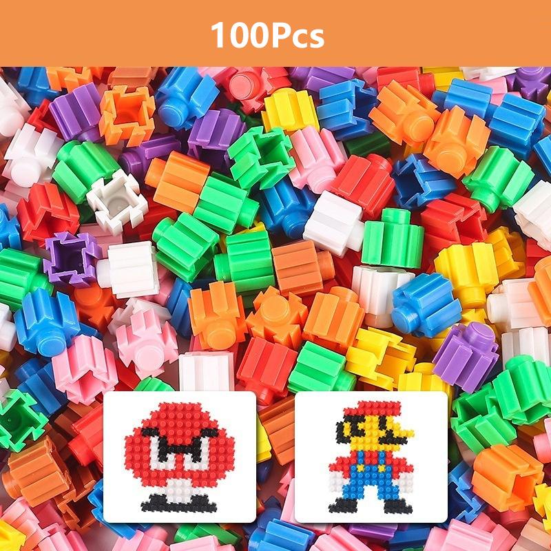 

10colors 18mm Pixel Art Puzzle Micro Diamond Building Blocks DIY 3D Small Brick For Children s Toy Educational Kids