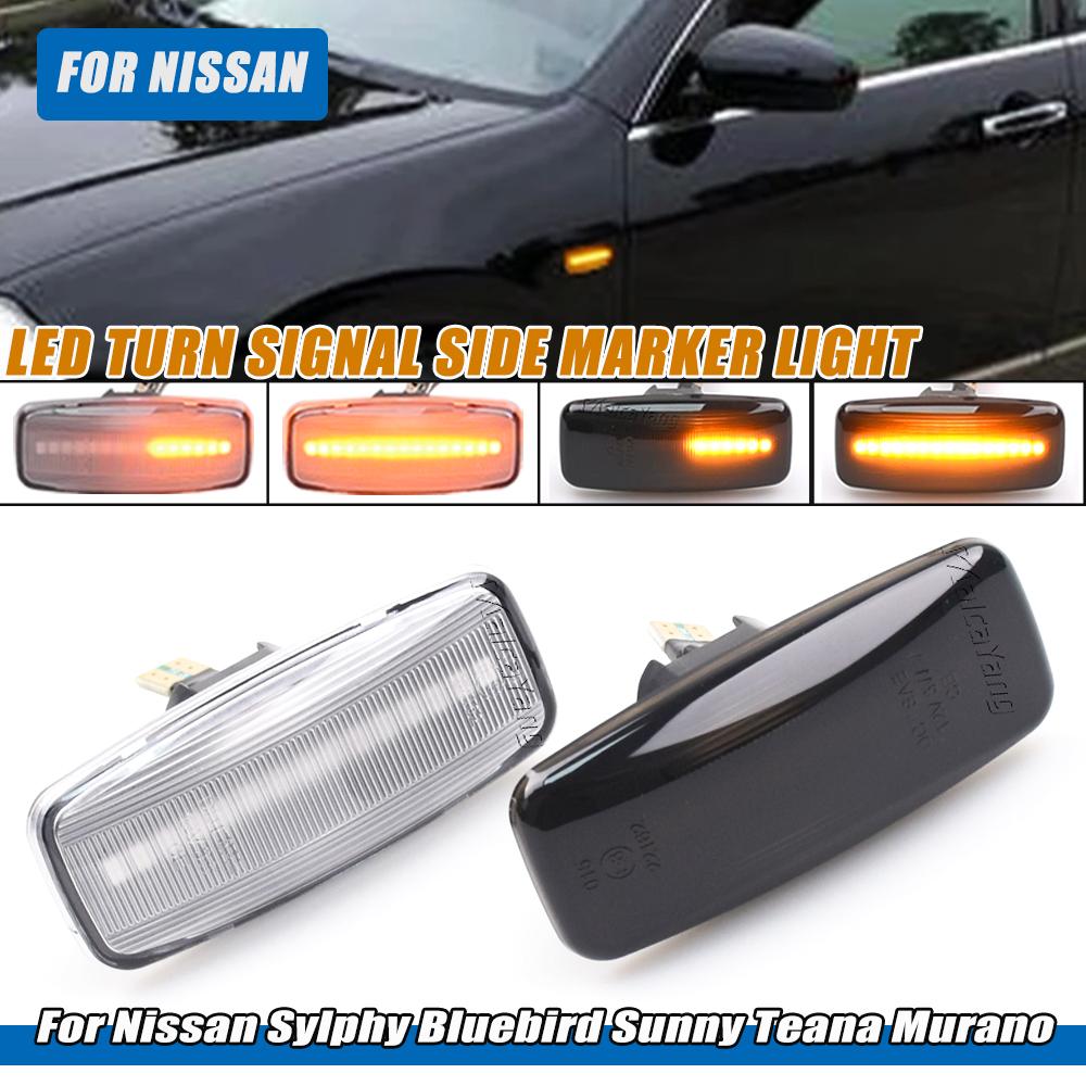 Oranžové směrové světlo pro Infiniti QX60 Sylphy Bluebird Sunny Teana J31 Murano Car-styling LED Přední blatník Boční obrysová světla