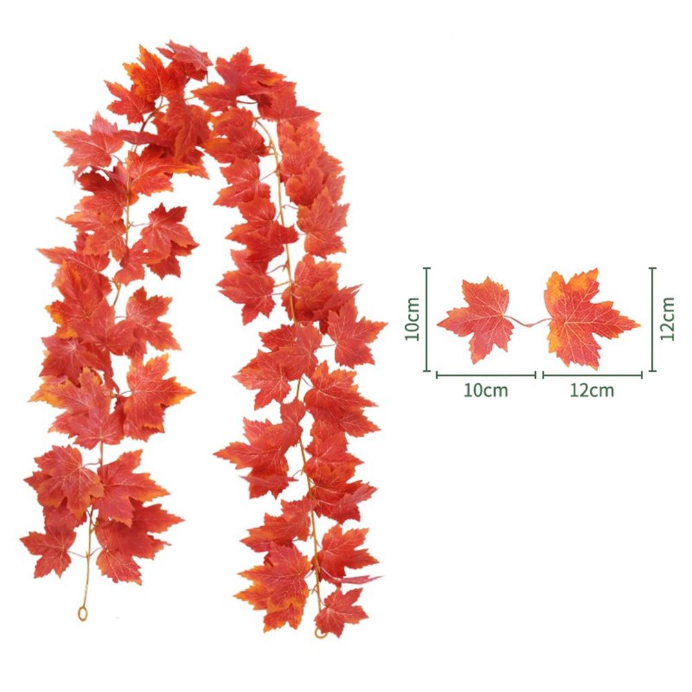 Artificial Fall Maple Leaf Garland Fake Plants Hanging Vines For Home Fireplace Party Garden Halloween Wedding Decor
