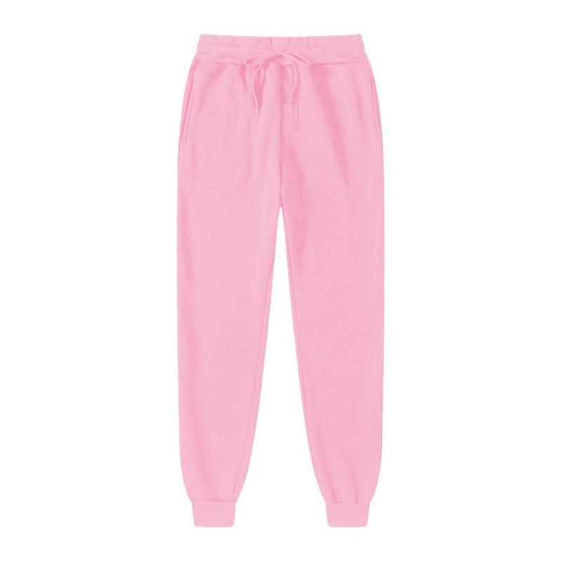Mens Fleece Jogger Pants Casual Sportswear Straight Fit Elastic Waist Drawstring Bottom