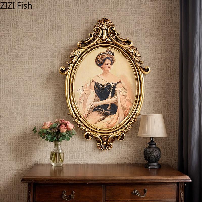 Classical Floral Border Photo Frames Wall-mounted Picture Frame Bedside Table Wedding Anniversary Photo Frame Desk Decoration
