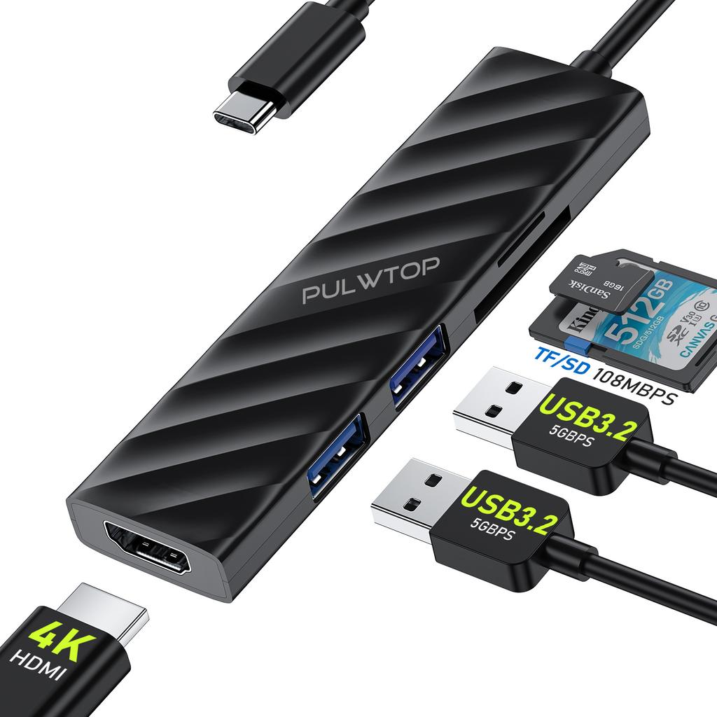 PULWTOP 4k Hd.mi VGA Pd100w Usb c Docking Station Dual Monitor RJ45 Usbc Hubs Phone Docking Ethernet c 11/12 in 1 Usb Type c Hub