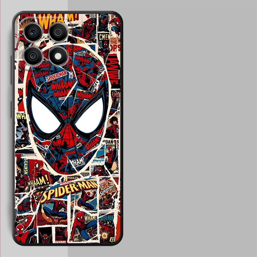 Case for Honor X6 X5b Magic5Lite X8 90 X7 X9a 8X 200 400 Lite 70 Funda Phone Cover Marvel Retro Spider Man