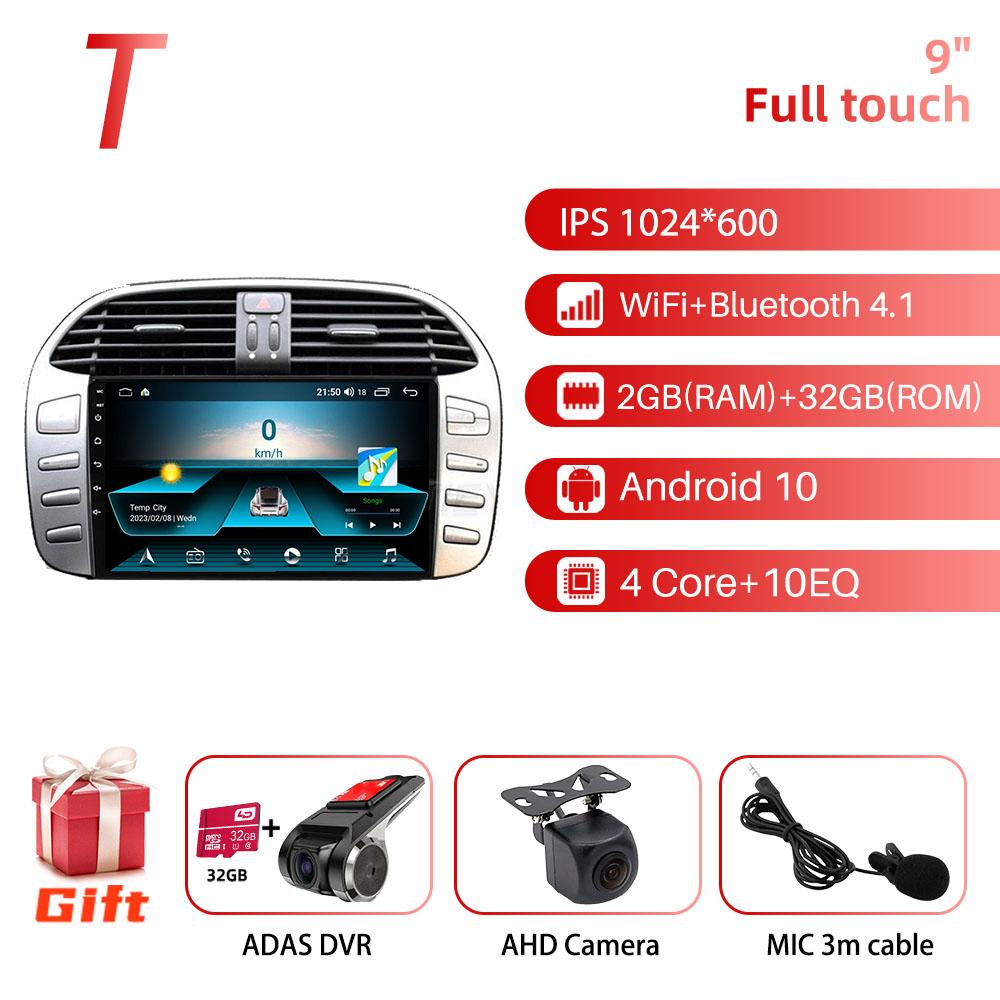 2 Din Carplay Car Multimedia For Fiat Bravo 2007-2012 Android Car Radio Stereo GPS Navigation Head Unit Autoradio Audio 4GLTE