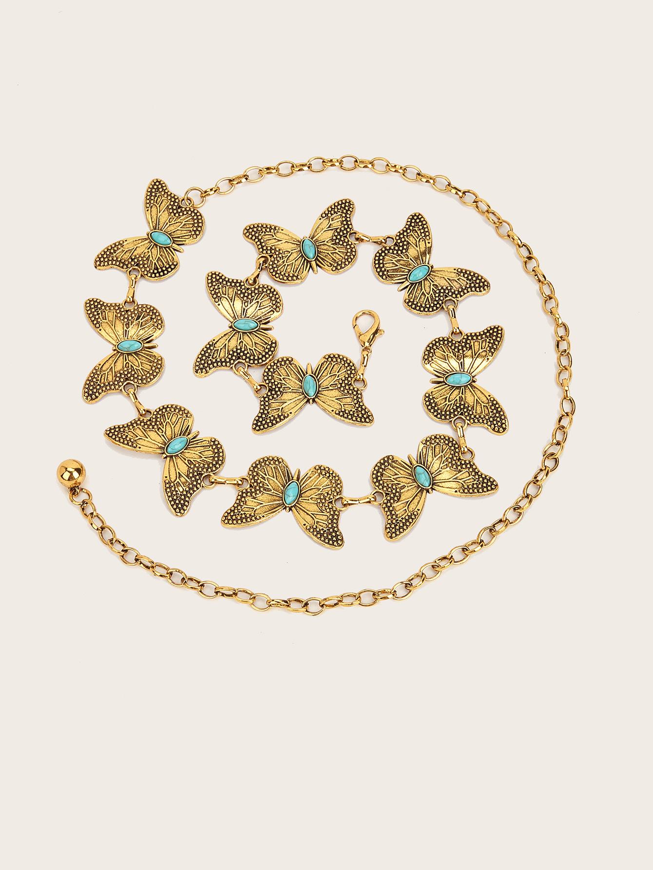 

Легкая роскошь ретро поясная цепочка женская нишевая текстура ретро металлическая цепочка для ремня аксессуары ретро