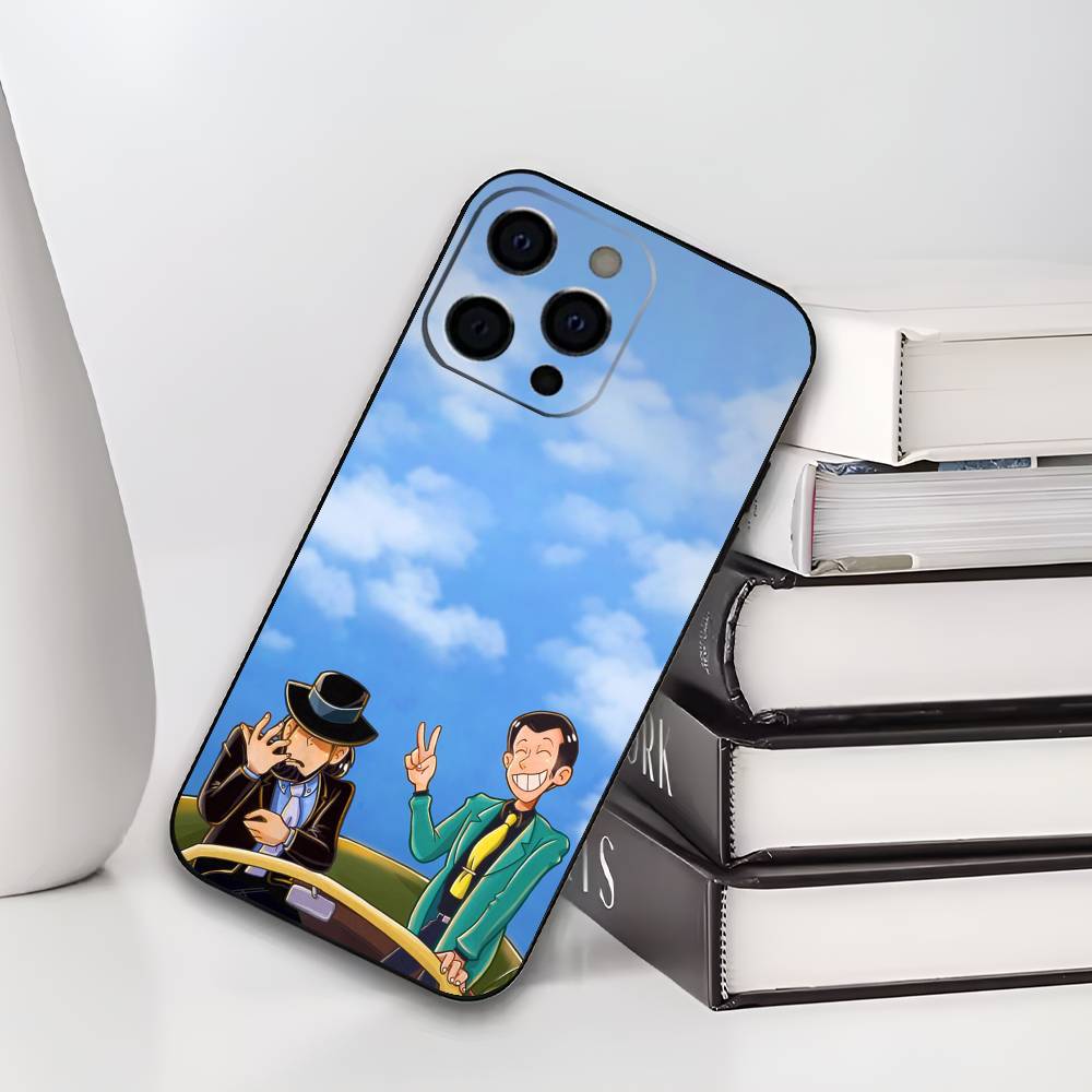 Anime L-Lupin Der Dritte Handyhülle Für iPhone 17,16,15,14,13,12,11 Plus,Pro Max,XS,Weiches Silikon Schwarze Hülle
