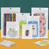100Pcs White Clear Flat Pouch Cosmetic Packaging Jewelry Resealable Plastic Pearlescent Self-Sealing Data Cables Bag