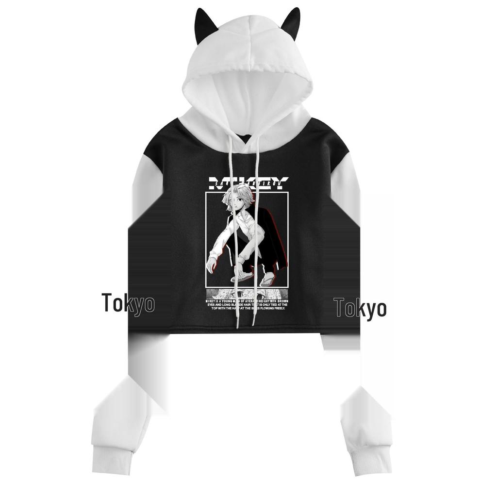 Tokyo Ghoul Cat Ear Women's Hoodie - Color Block Pullover