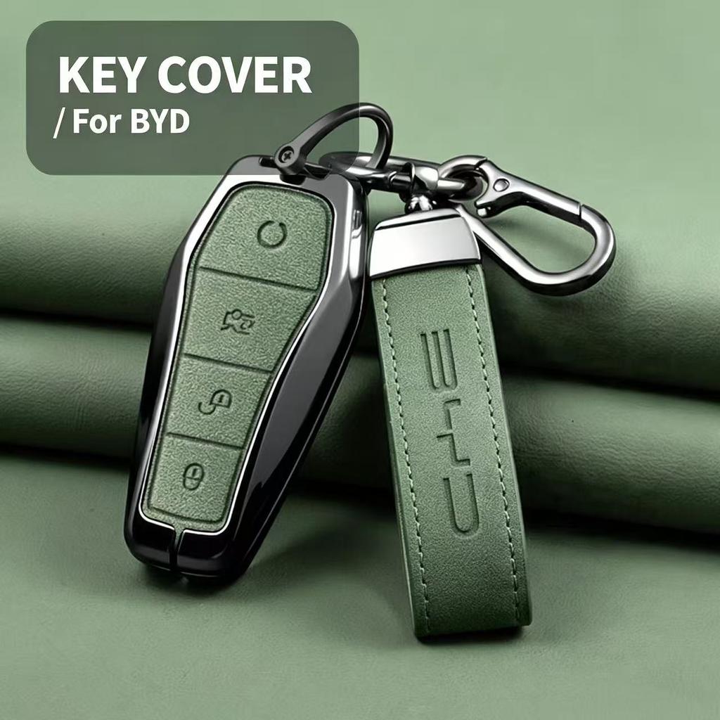 For BYD Tang L EV DM DMi DM-i 2022 2023 2025 2026 Keychain Remote Cover Shell Holder Fob AccessoriesZinc Alloy Car Key Case