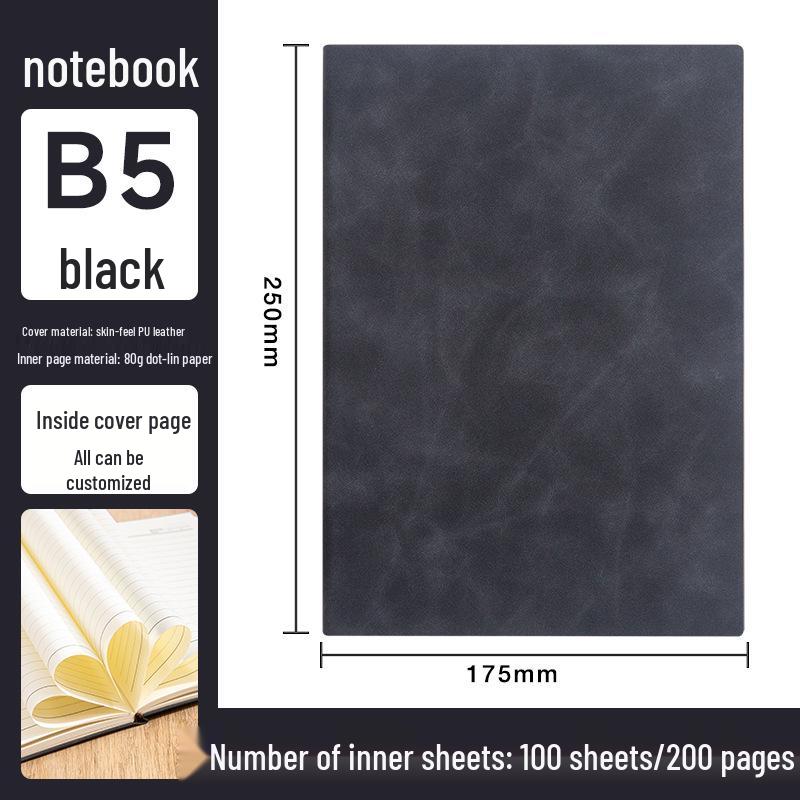 Custom Logo A5/B5 Leather Notebook Gift Set for Office Meetings