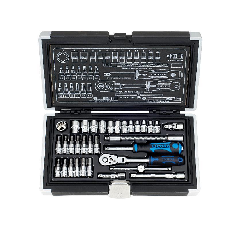 LICOTA 6.3mm 1/4" Ratchet Wrench Socket Set